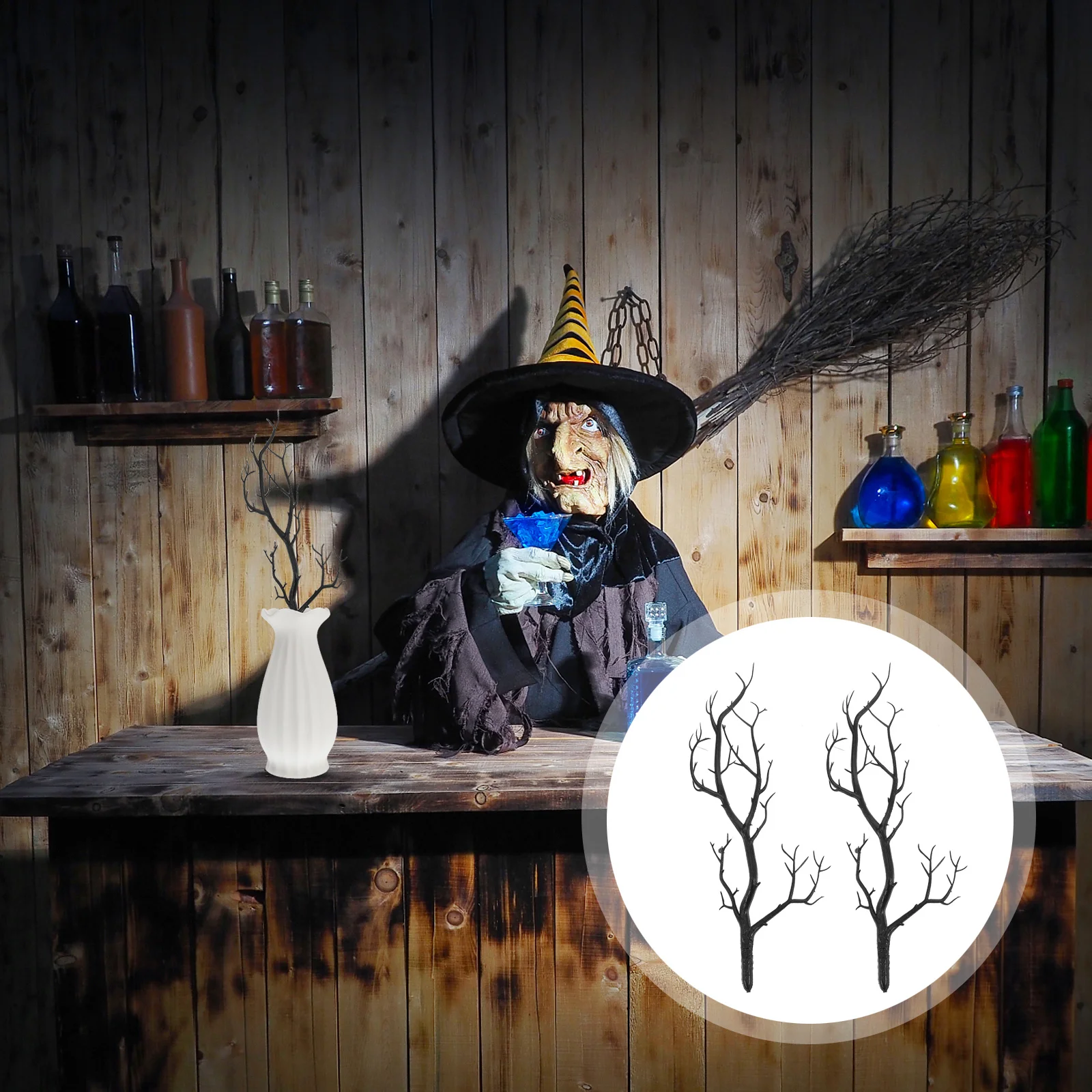 

6Pcs Artificial Plastic Twig Decorations Faux Branches for Vase DIY Crafts Office Festival Decoration