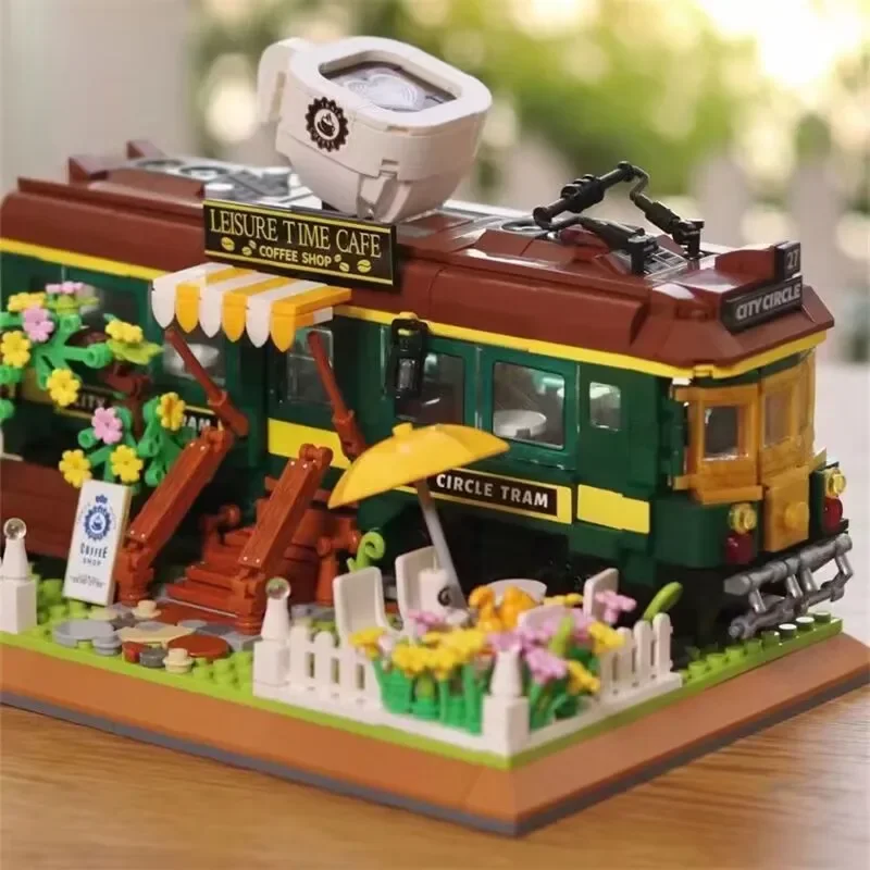 Décennie s de construction de train vintage pour enfants, montres de tourisme, mini puzzle de décoration, jouets en briques, cadeaux de Noël et d'anniversaire, 73, 1081 pièces