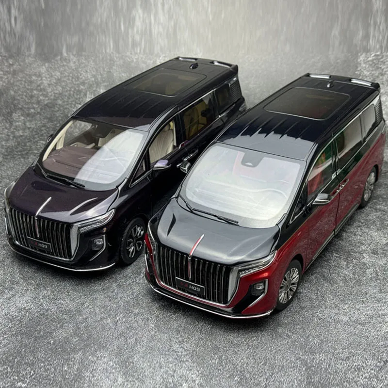 Red Flag HQ9 Alloy Car Model, MPV Collection Display, Tabletop Decoration, Micromodel Hongqi FAW, 1:18
