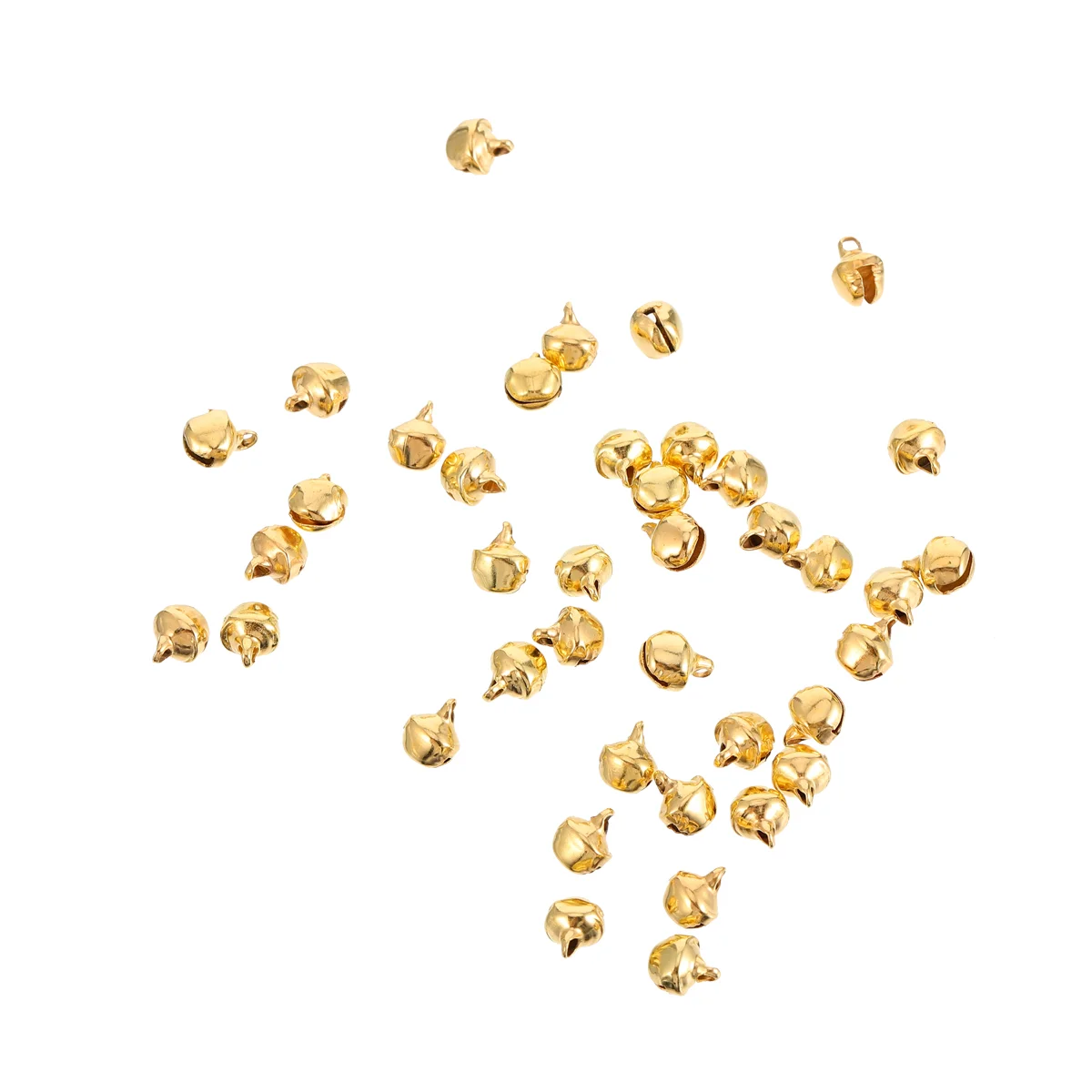 

600 Pcs of The Lid DIY Bell Jingle Christmas Bells Mini Metal Pendant Loose Beads Accessories Craft Golden Small