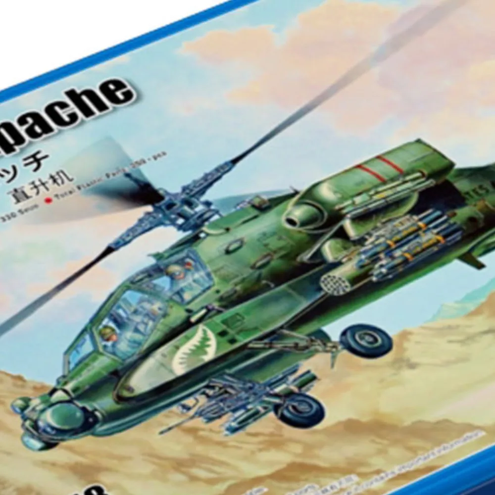 

Plastic Static Unassembled DIY Model Kit AH-64A Apache Helicopter 1/48 Trumpeter 05838 350+ Parts Display Collection
