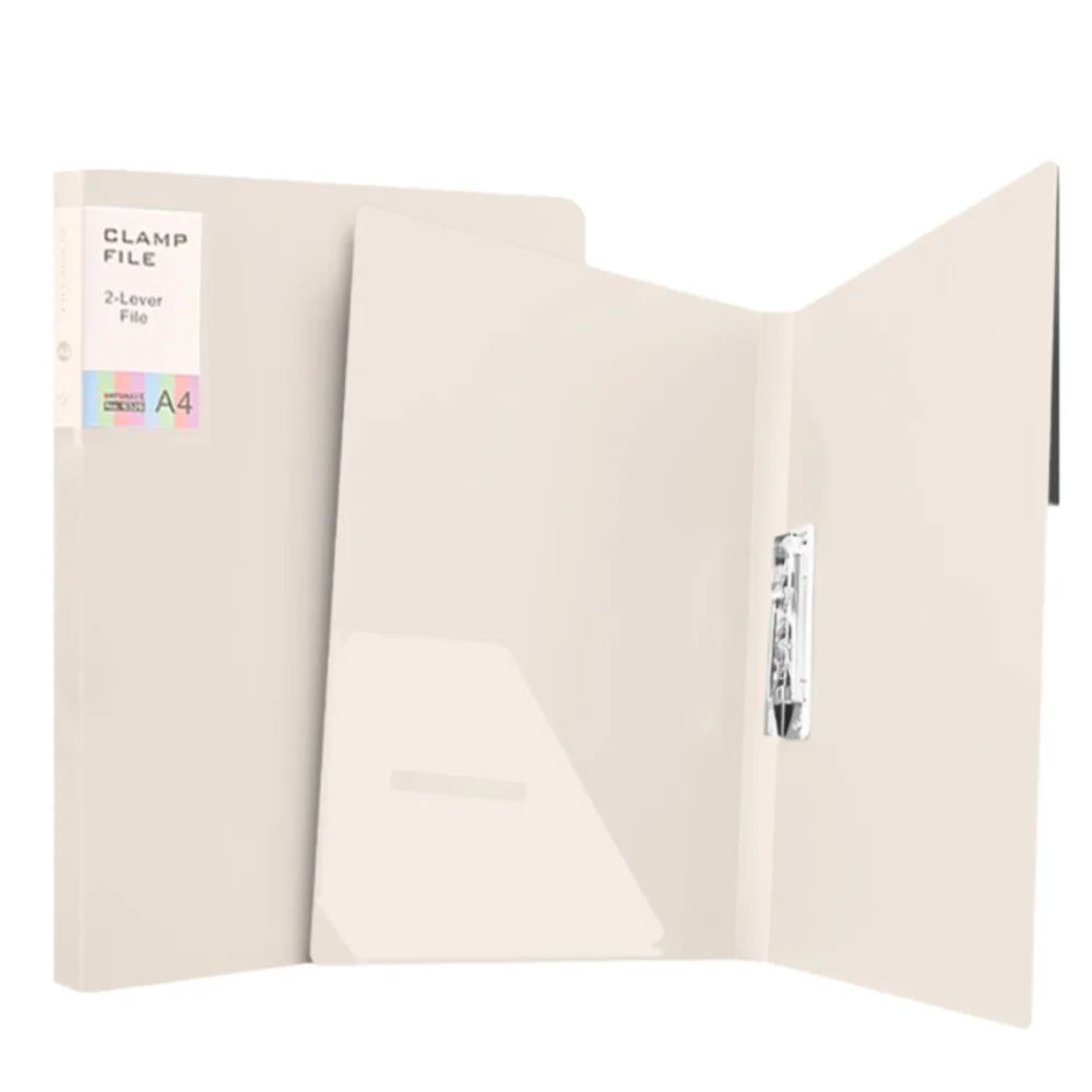 

Transparent File Folders Single Clip Double Clip Document Organizer Small Fresh Style Electroplated A4 Folder School Stationery