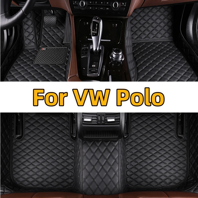 

Car Floor Mats for VW Volkswagen Polo Sedan 2011 2012 2013 2014 2015 2018 Csutomized Leather Carpets Rugs Foot Pads Accessories