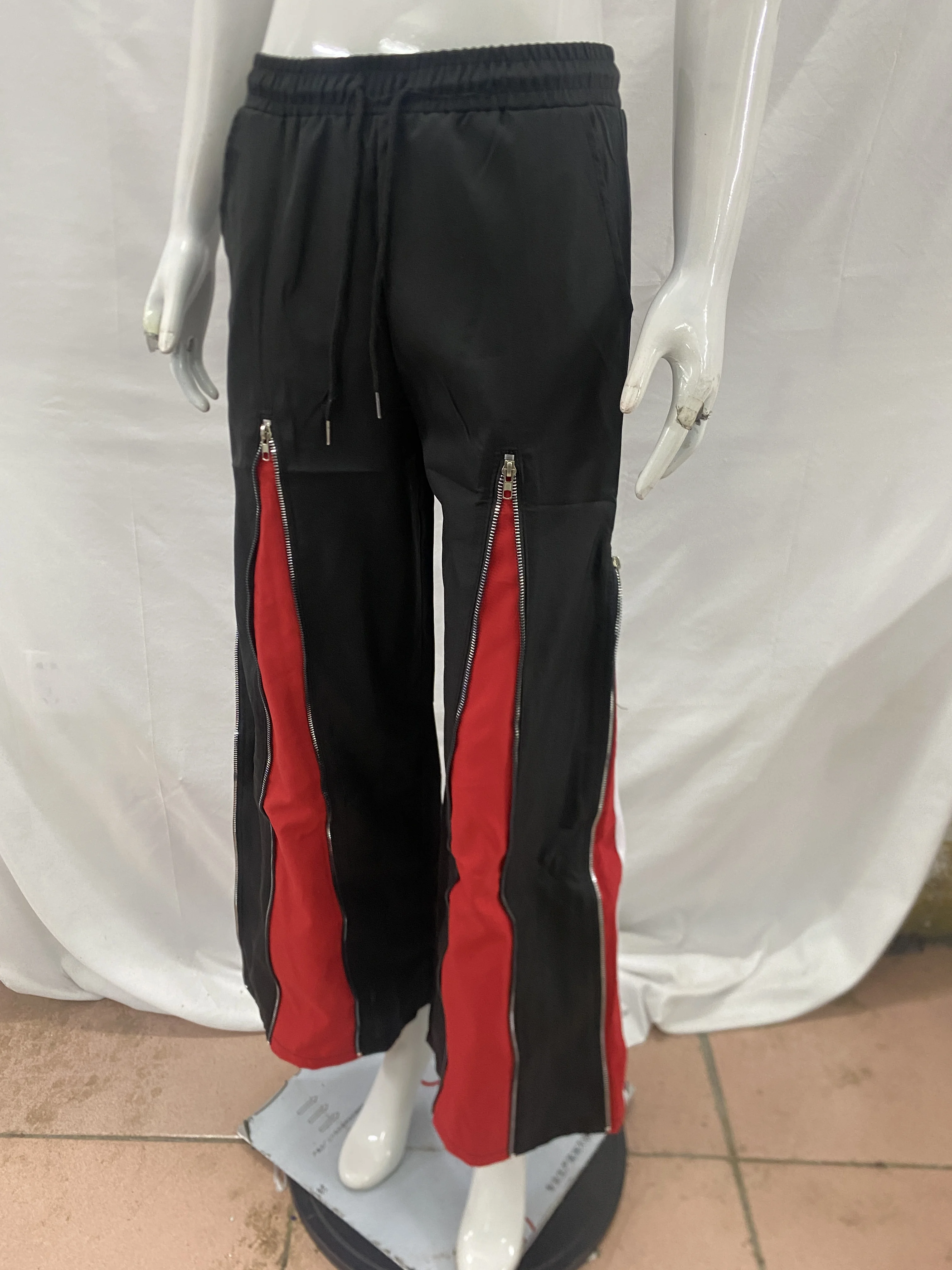 Hip hop and street dance costumes, cool performance pants with multiple zippers, loose and wide leg pants for men and women