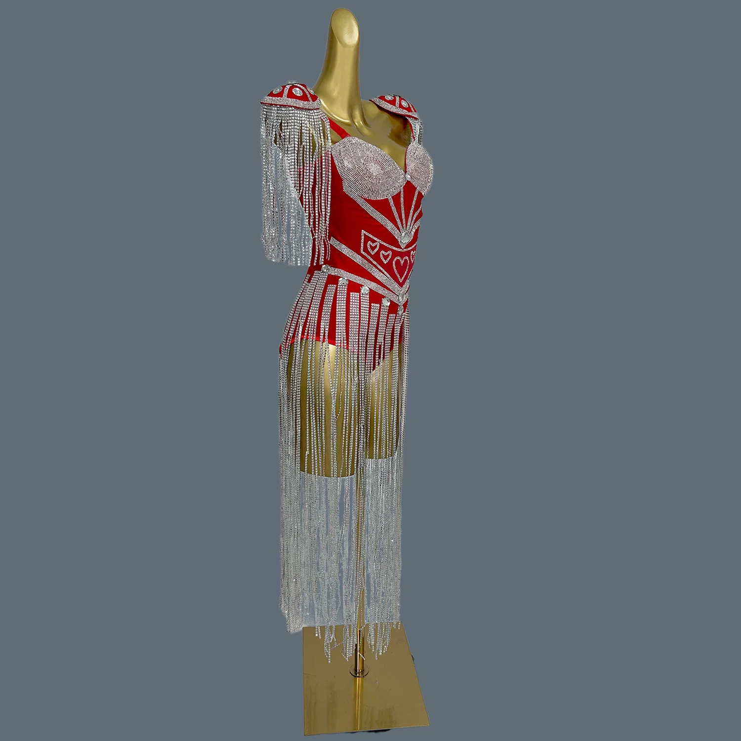 

Fashion High-end Sparkly Rhinestone Bodysuit Sexy Women Cabaret Stage Performance Bodysuit Hot Dance Wear Carnival Outfit Taoxin