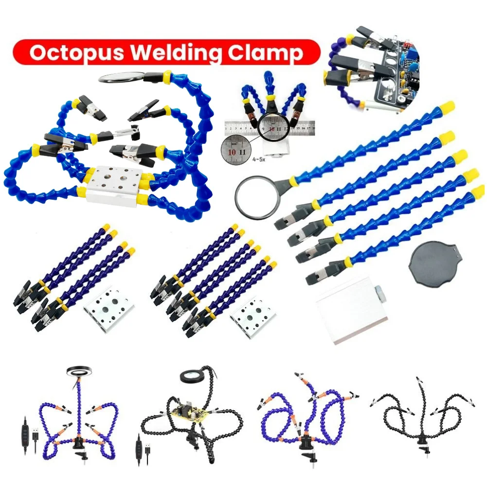 PCB Soldering Holder Adjustable 1/4In Thread Welding Auxiliary Tool Flexible Arms Soldering Tool for Soldering/Repairing Tools