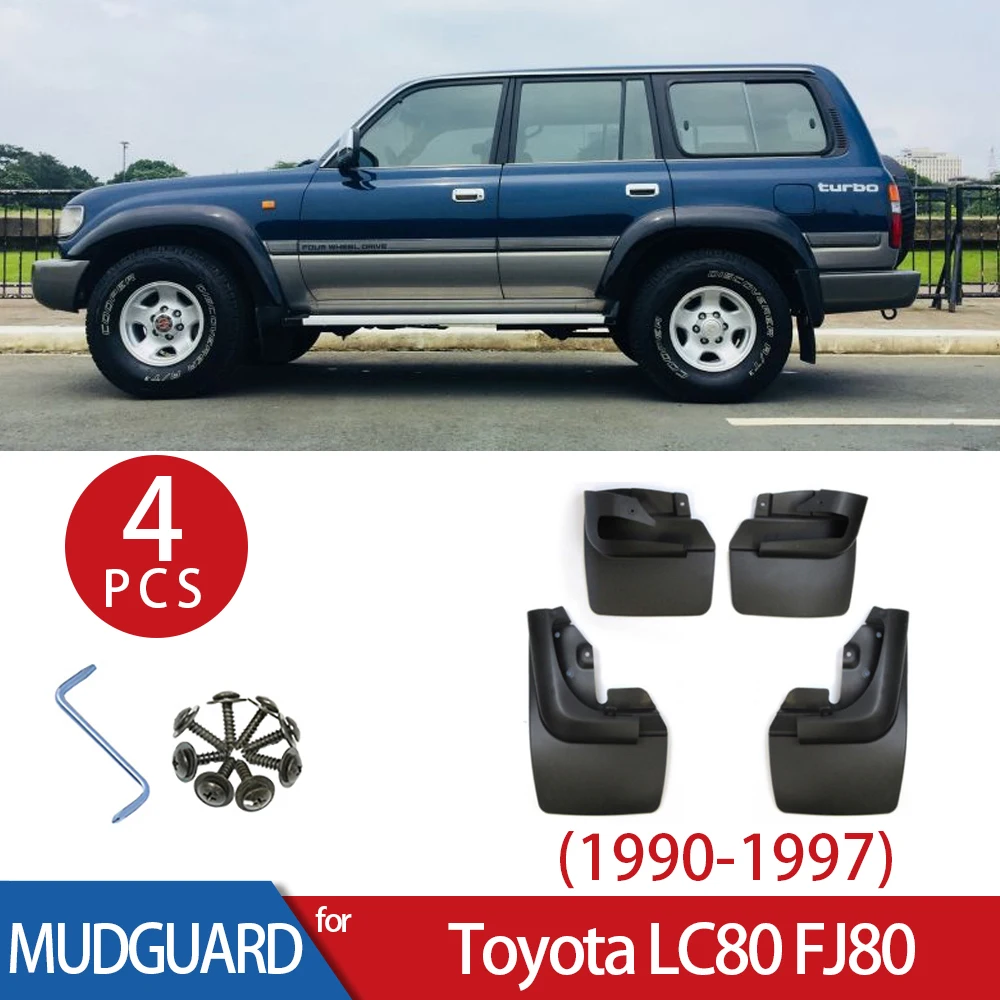 

Car Mudguard for Toyota Land Cruiser LC80 FJ80 1990 -1992 1993 1994 1995 1996 1997 Fender Mud Guard Flap Splash Plastic AutoPart