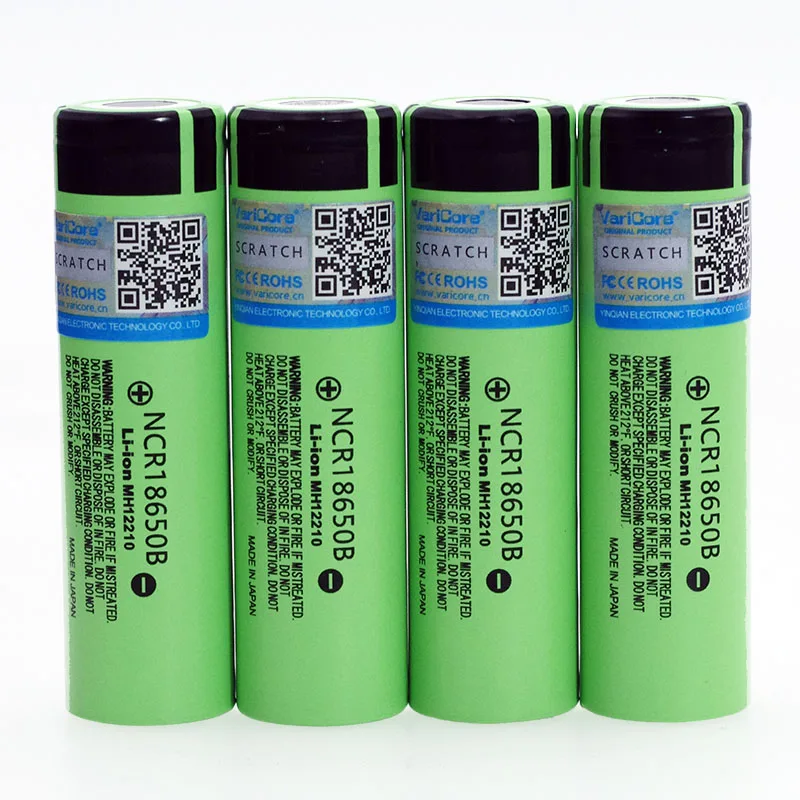 Bateria Li-ion Recarregável para Lanterna, Novas Baterias Originais, Caixa De Armazenamento, 18650, NCR18650B, 3.7V, 3400mAh