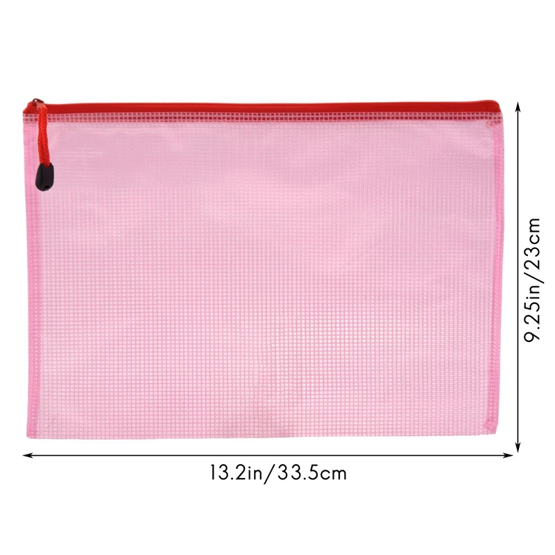 Сумка для документов, 16 шт., сетчатая сумка на молнии, сумка для документов, водонепроницаемые папки на молнии, размер А4, для школы