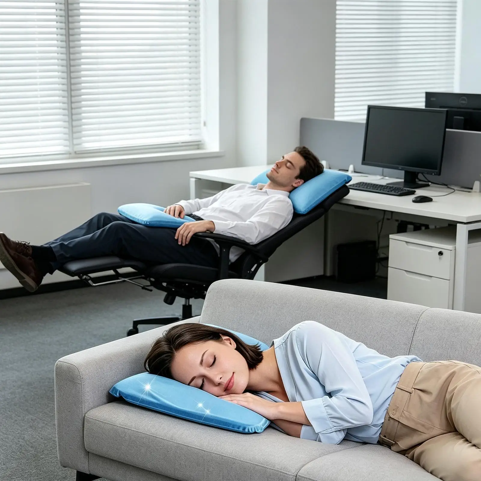 Cooling Seat Cushion Reusable Portable Breathable Long-Lasting Cooling Mat Cool Ice Pillows Cushion for Women Men Adults Home