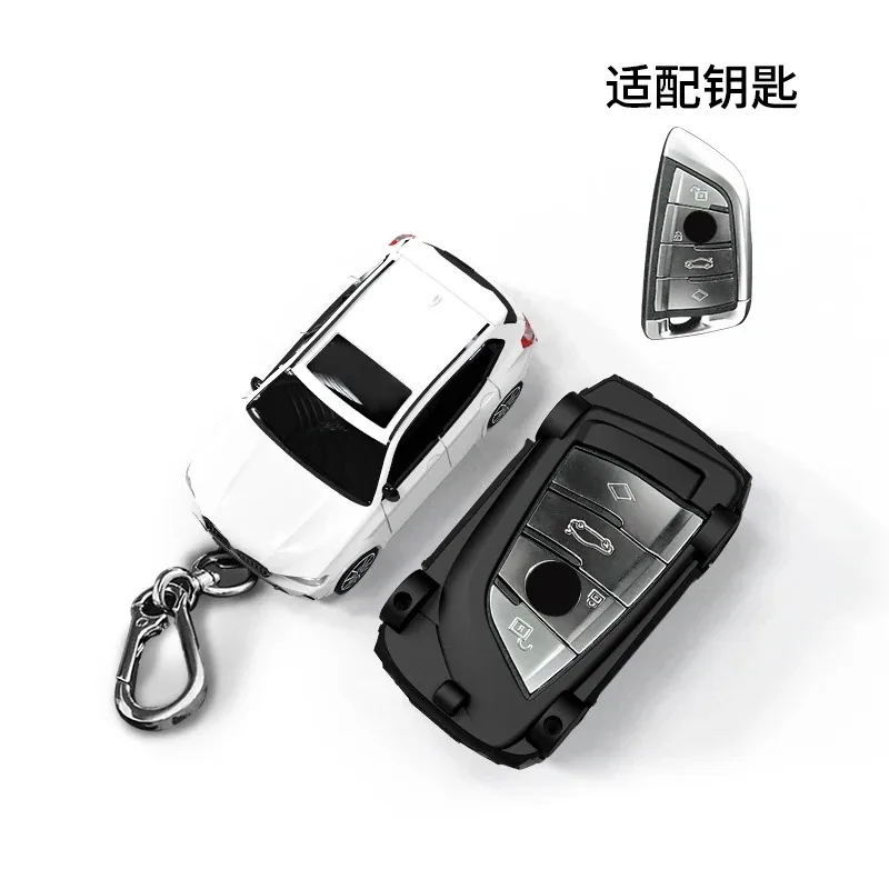 For BMW X3 Car Model Key Case for BMW 3 5 6 8 X3 X4 X5 X7 G Series G21 G20 G31 G30 3 4 Button Key Cover Fob Keychain Accessories