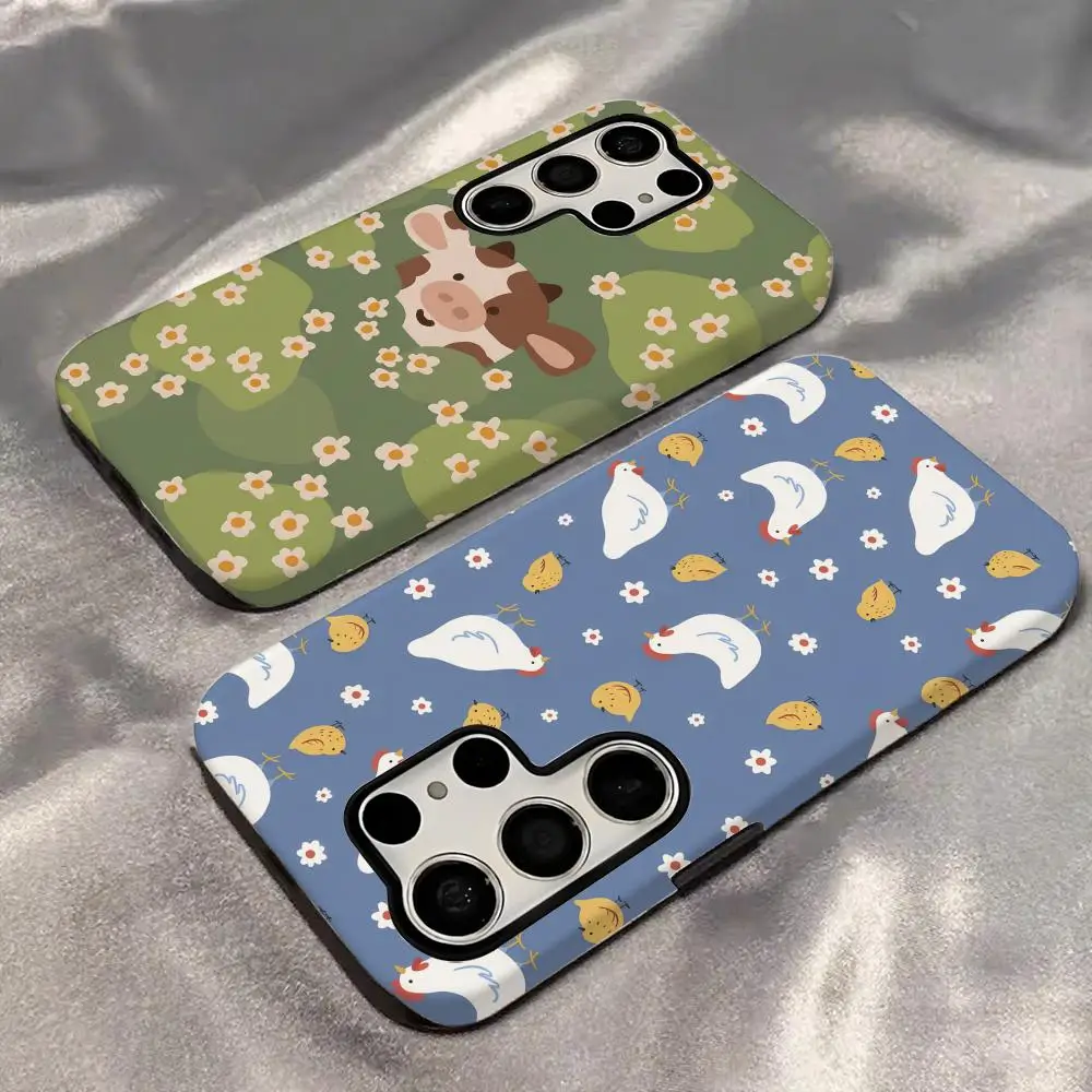 Cute animals  Phone Case 2-in-1 Glossy shell For Samsung Galaxy S25 S24 S23 S22 S21 Plus Ultra view 2
