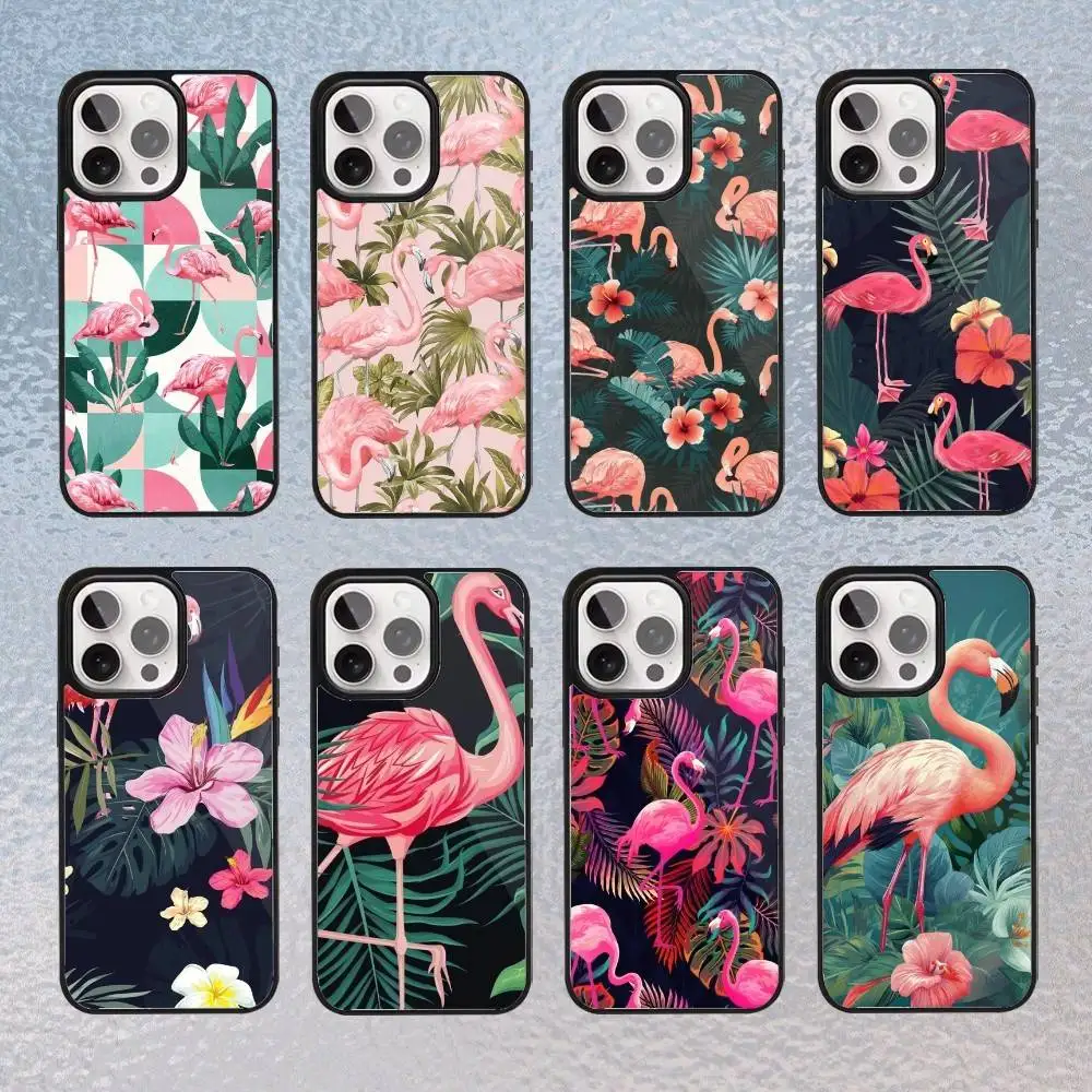 

Flamingo Artistic Pattern Phone Case For iPhone17,16,15,14,13,12,11 Plus,Pro Max Magnetic Magsafe Wireless Charging