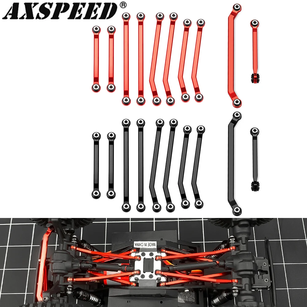 AXSPEED High Clearance Chassis Links Steering Linkage for 1/18 RedCat Ascent RC Rock Crawler Car Upgraded Parts