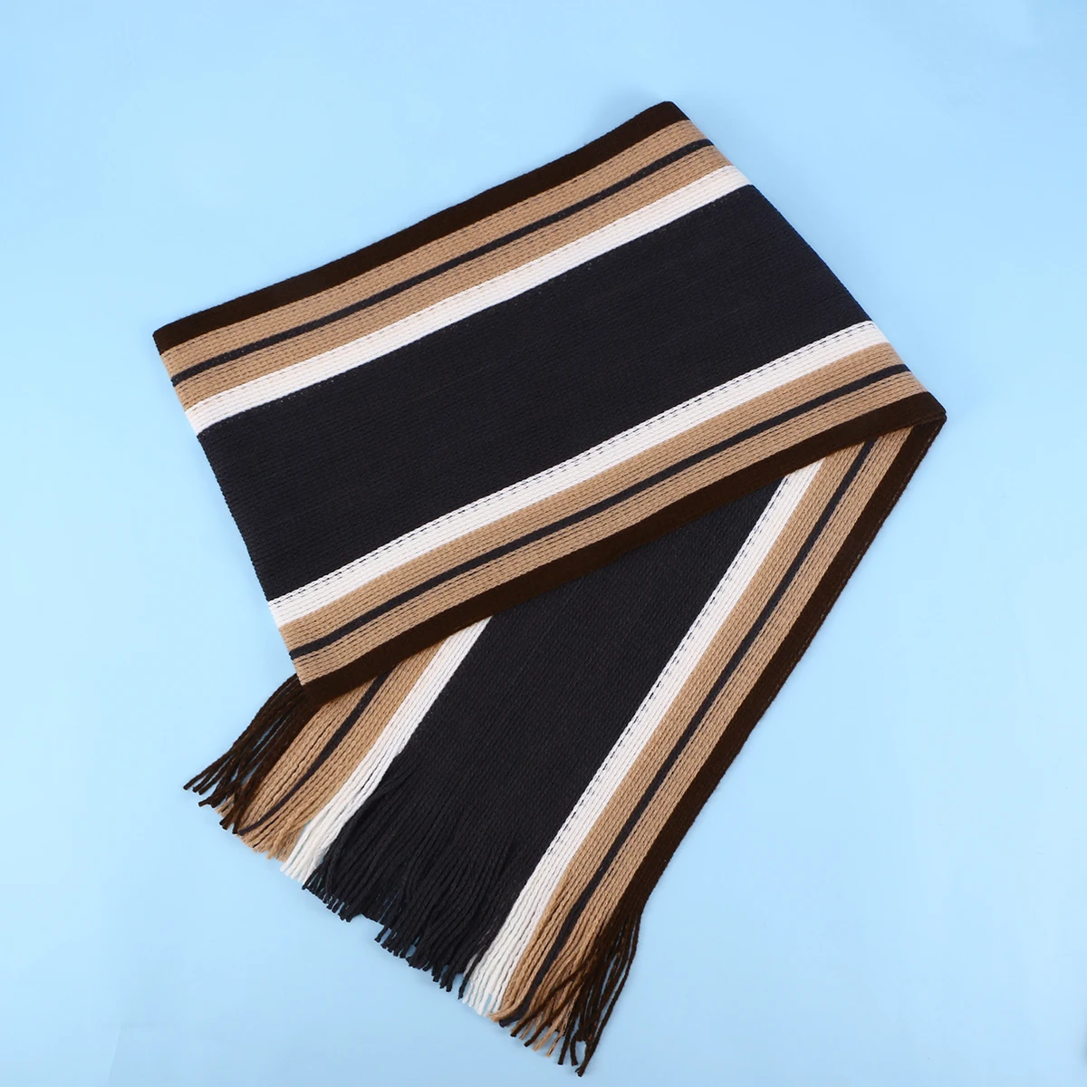 

Men Scarf Striped Cashmere Soft Knitted Winter Vintage Business Leisure Matching Clothes Men Shawl Scarf Gifts