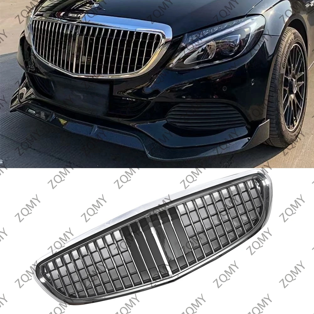 Front Bumper Grille Centre Radiator Grid Grill For Mercedes Benz W205 C-Class Business Edition 2015 2016 2017 2018