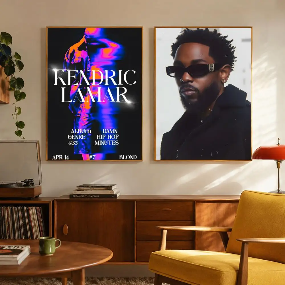 Hip-Hop Rapper K.Dot Kendrick Lamar Poster Digital Solvent Print Waterproof PP Fade-Resistant Wall Art Room Decor Gift