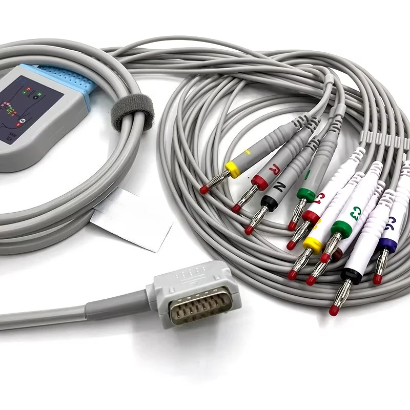 Compatible 1211 ECG Cable Medical Hospital Monitors Accessories