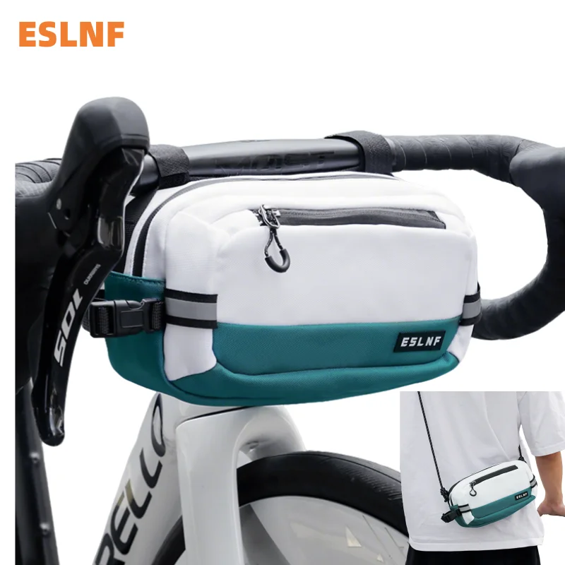 ESLNF Bicycle Handlebar Bag Multifunctional Cycling Bags Fashionable Shoulder Bag Rainproof Bike Bag