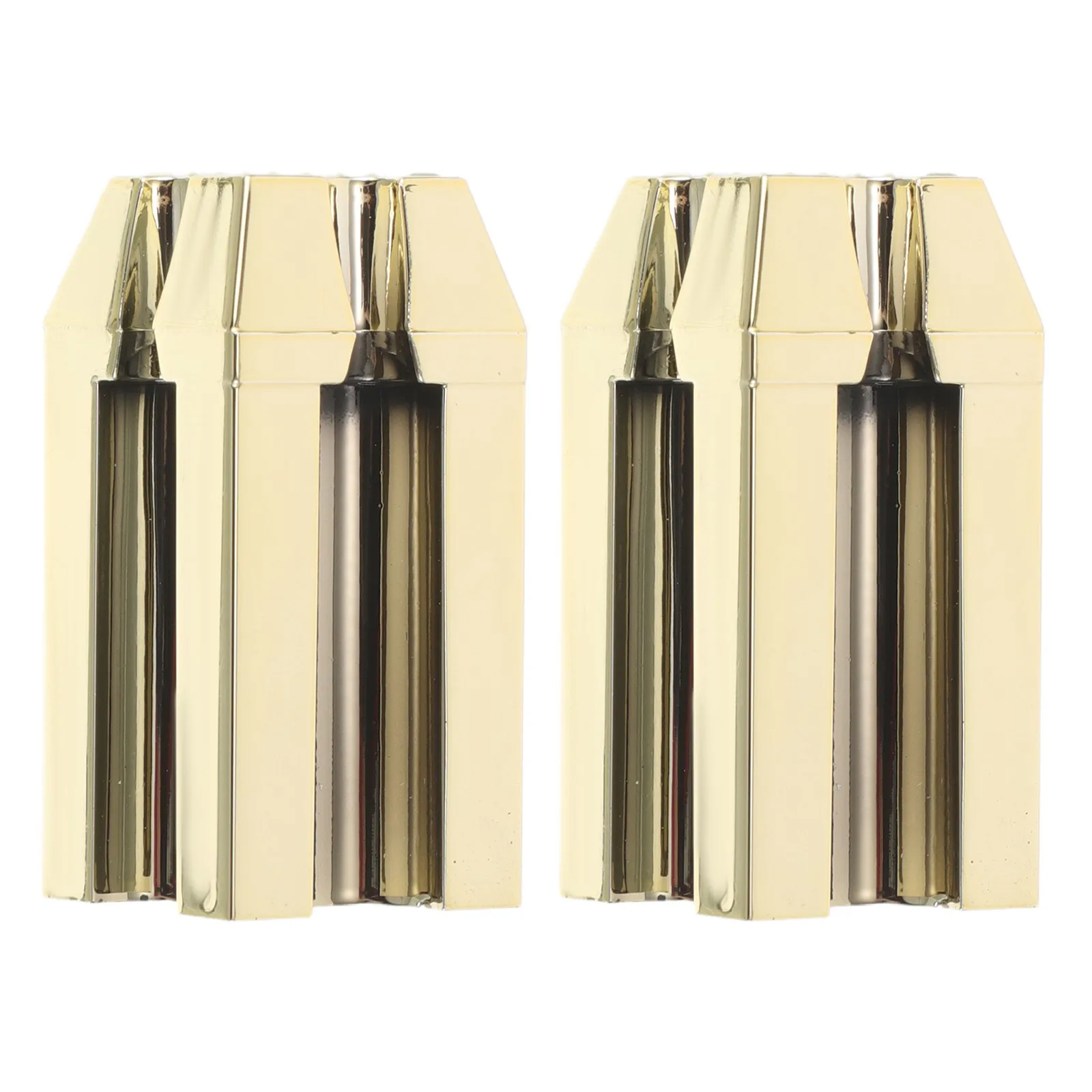 

2pcs Four-Way Eyebrow Pencil Sharpener Gold Flat Tip Precision Makeup Tool For Travel Brow Shaping Durable Rust-Resistant