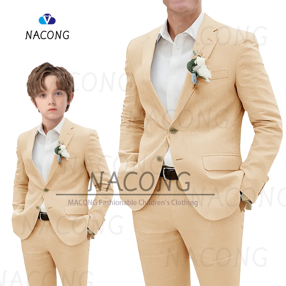 

Men's Suits Children's Suits Summer Linen Breathable Slim Fit Tuxedo Two Piece Suit Formal Party Wedding Men's Suit Jacke