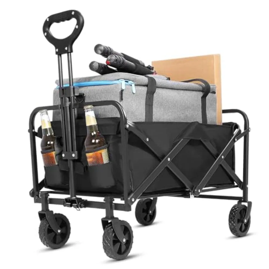 

Складная тележка-вагончик на колесах для покупок, пляжа, кемпинга, спорта и активного отдыха