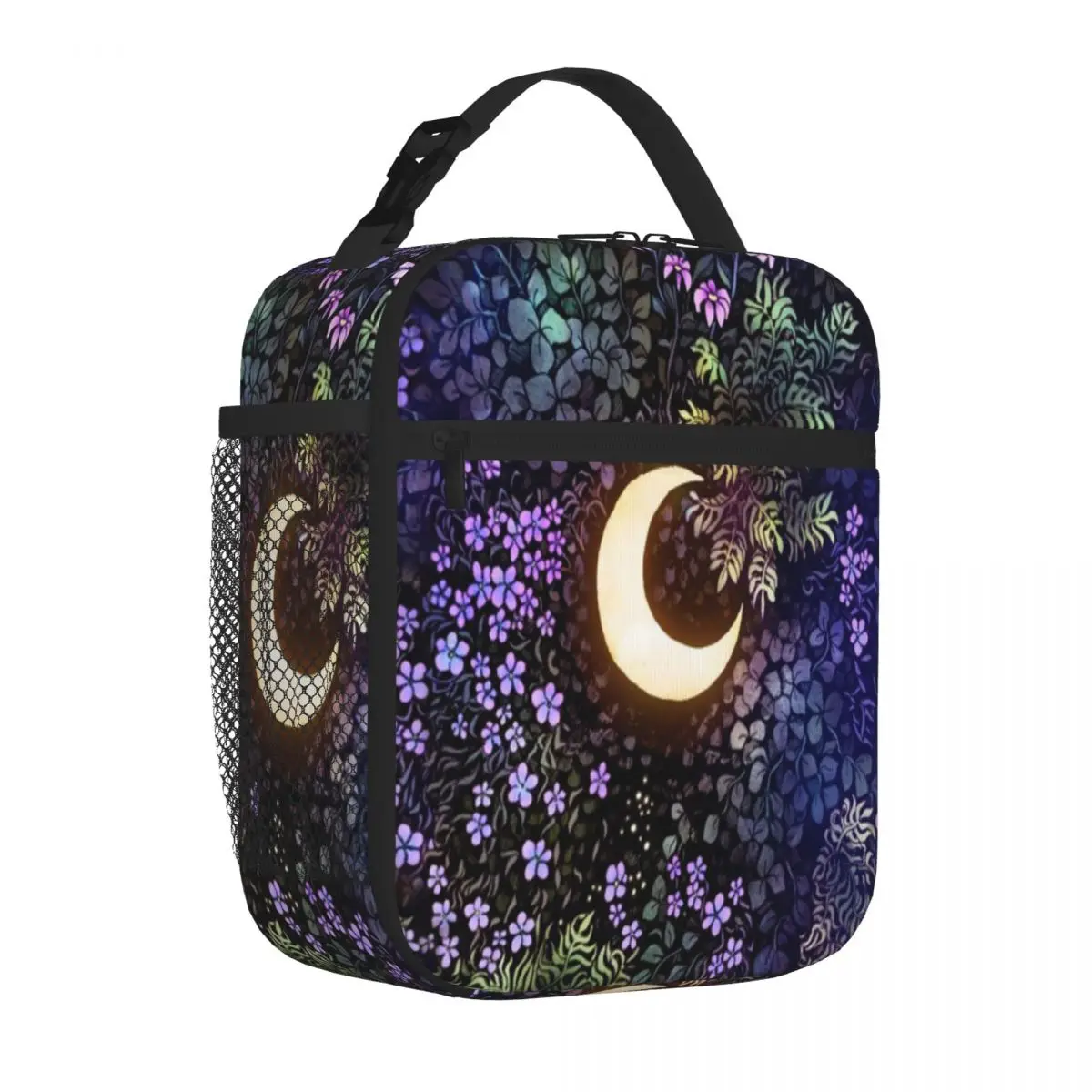 Hot Sale Moon Garden Matte Finish Nylon Lunch Bag Outdoor Sports Compact Lunch Bag
