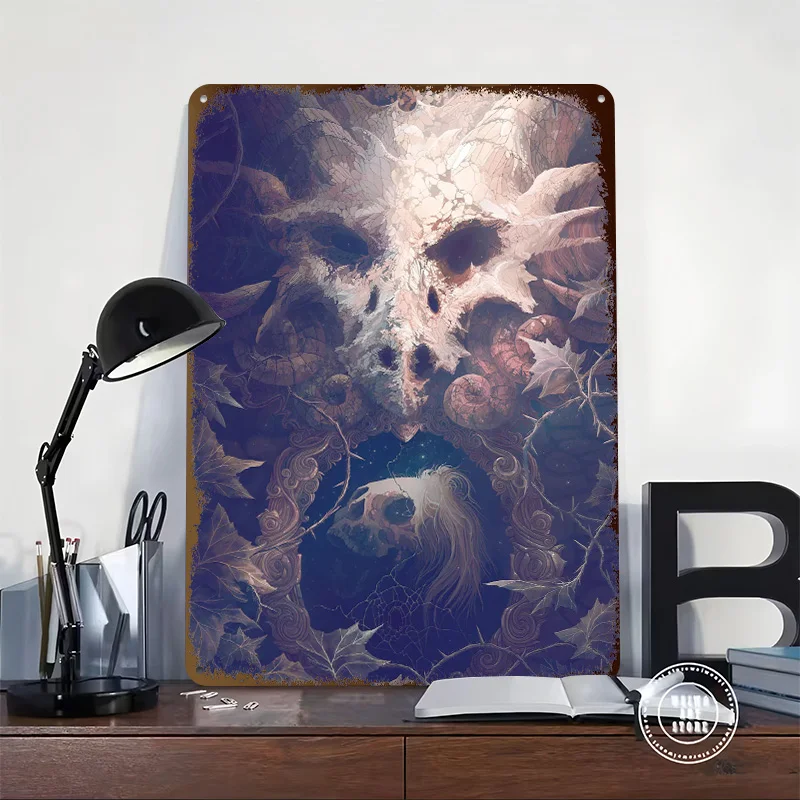 Further Down The Road 3D Texture Printed Poster Custom Vintage Metal Tin Plate Sign for Wall Art Aesthetic Room Decor Men Retro