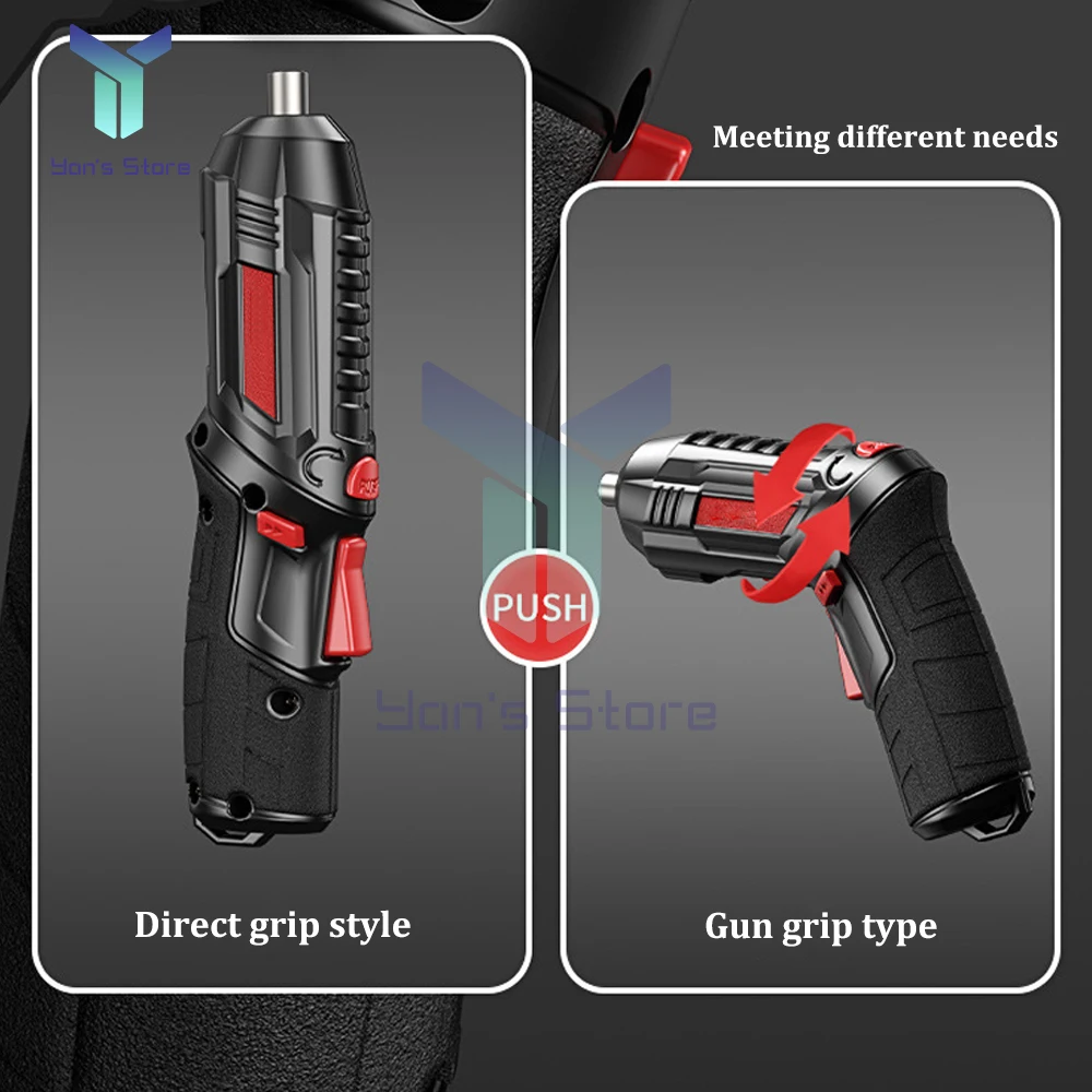 Household Electric Screwdriver Rechargeable Cordless Impact Drill Wireless Electric Drill Screwdriver Set Electric Screw Driver