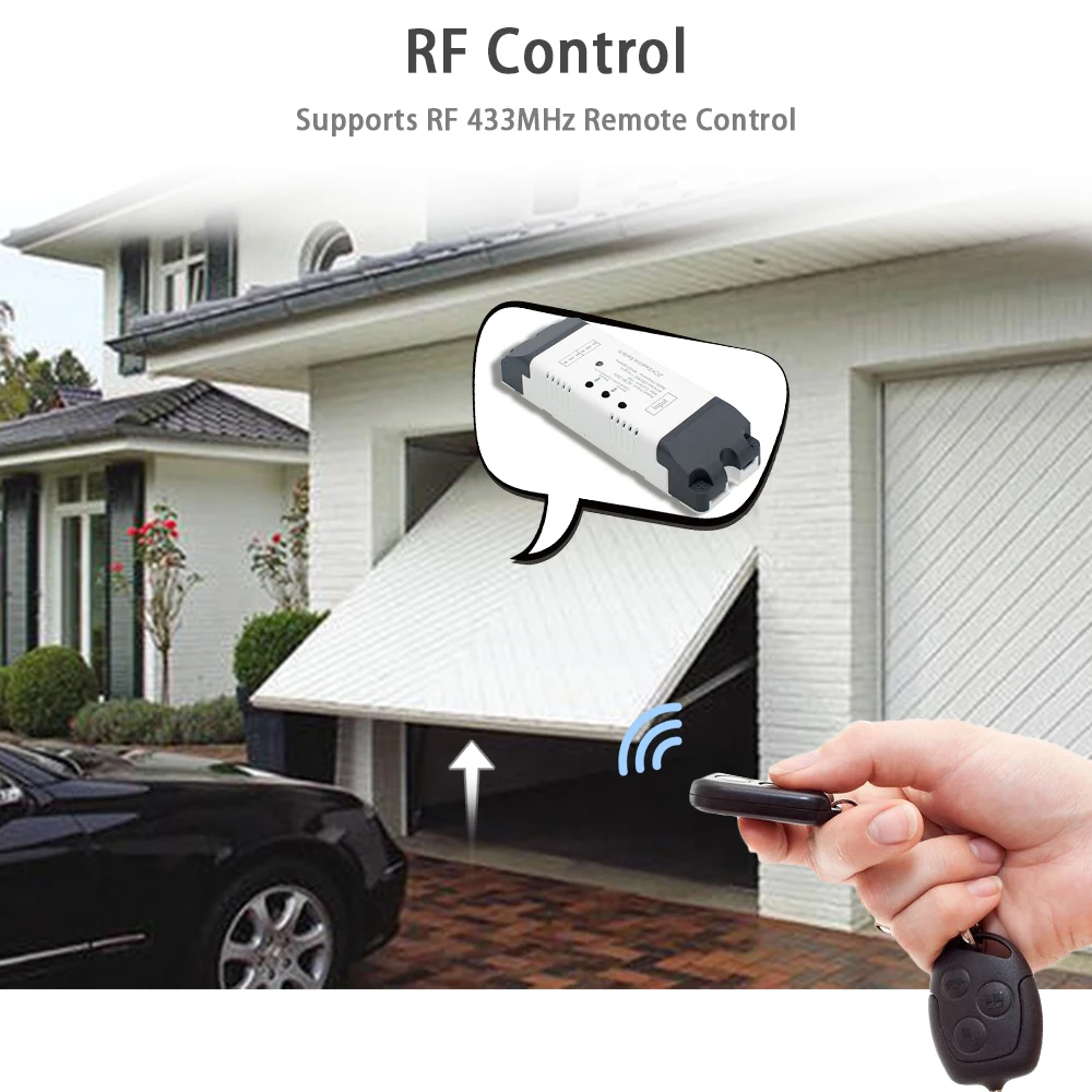 EWeLink Smart Switch 2 Channel Wifi Relay Rolling Door Switch DC5V 12V 24V 32V 220v Motor Curtain Switch Inching Self-locking