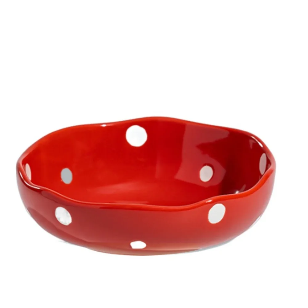 

Pet Supplies Ceramic Mushroom Cat Bowl Cute Creative Pet High Foot Bowl Non-slip Large Capacity Pet Drinking Feeder Kitten Puppy