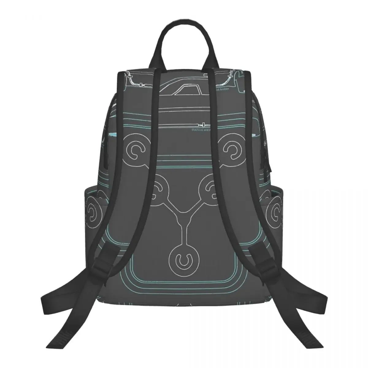 Back To The Future Delorean And Flux Capacitor Student Backpack School Bag Daypack for Boys Girls Bookbag Shoulder Bags