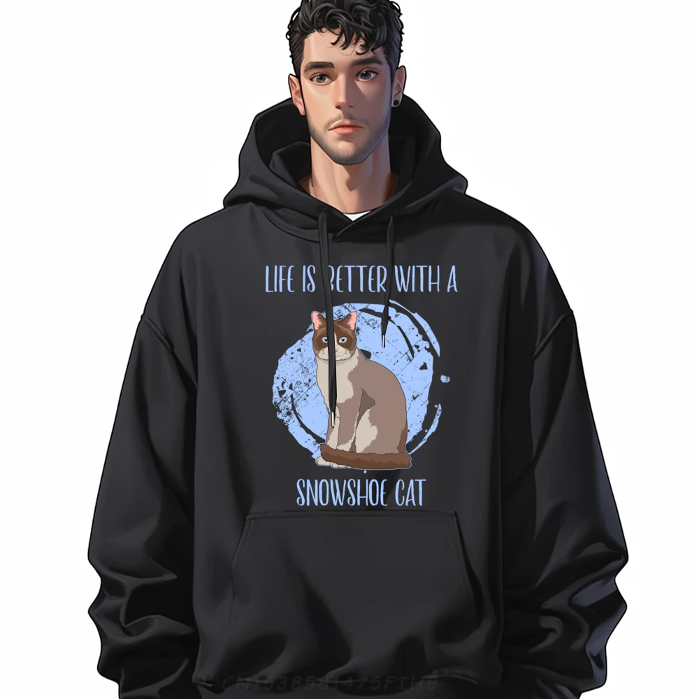 

Life Is Better With A Snowshoe Cat Breed Pet Owner Quote Wholesale Hoodies 100 Pcs New In Tops And Sweatshirts Printed On