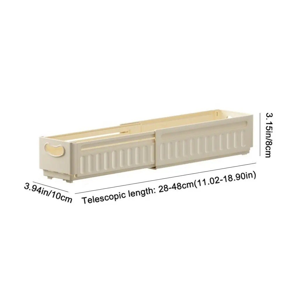 Plastic Expandable Storage Box Adjustable Stackable Retractable Storage Container Space Saving Large Capacity
