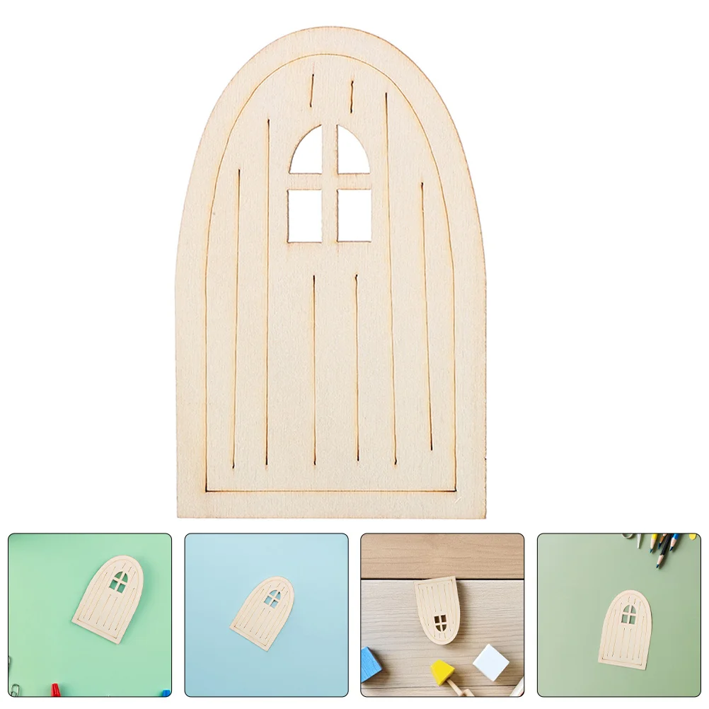 

30Pcs Unfinished Wooden Fairy Doors Mini Fairy House Doors Craft Supplies for DIY Decoration Garden Dollhouse Interior