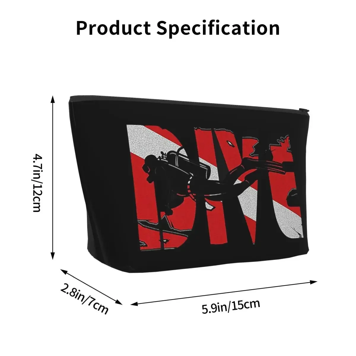 Scuba Diving Dive Diver Sea Snorkeling Sports Travel Cosmetic Bag Cosmetic Case Cosmetics Organizer For Women Female Gift