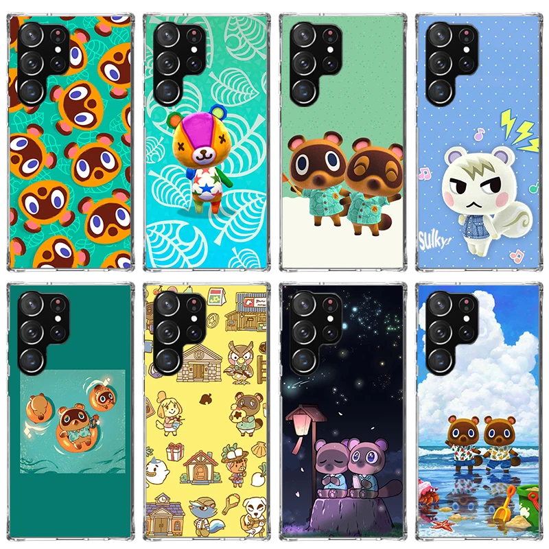 Animal C-Crossing New Horizons Phone Case For Samsung Galaxy Note 20 Ultra 10 Lite 9 8 J4 J6 Plus J8 M12 M30S M21 M31 M32 Shell