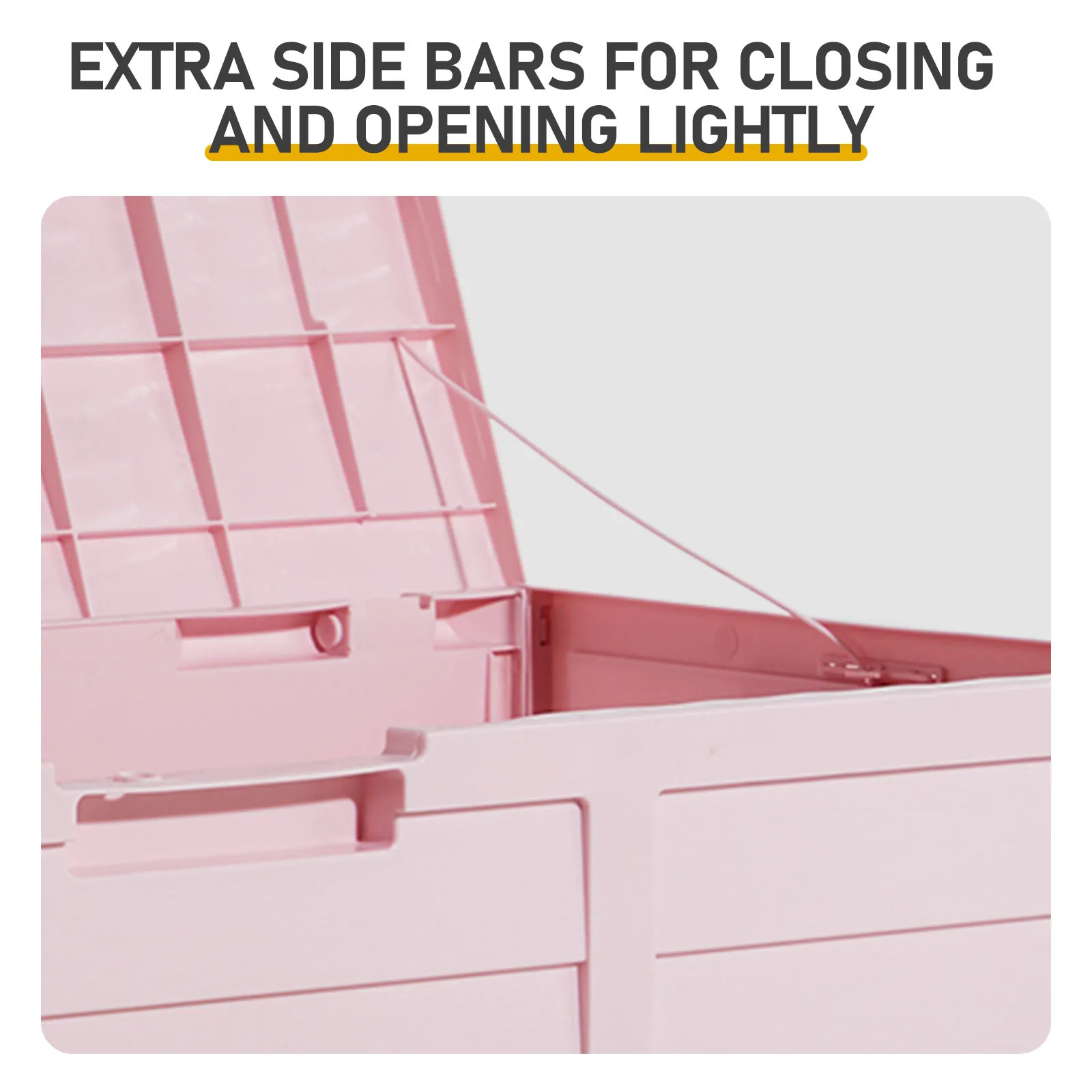 Outdoor Garden Plastic Storage Box with Two Wheels, Lockable for Added Security (padlock Not Included), Moulded Handles