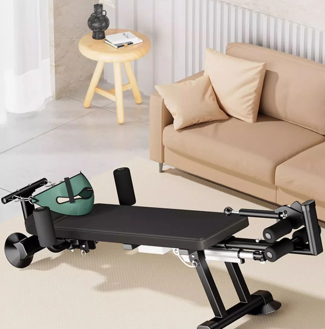 Portable Adjustable Electric Spine Traction Bench Multifunction Cervical Lumbar Decompression Table Back Stretch Physiotherapy M