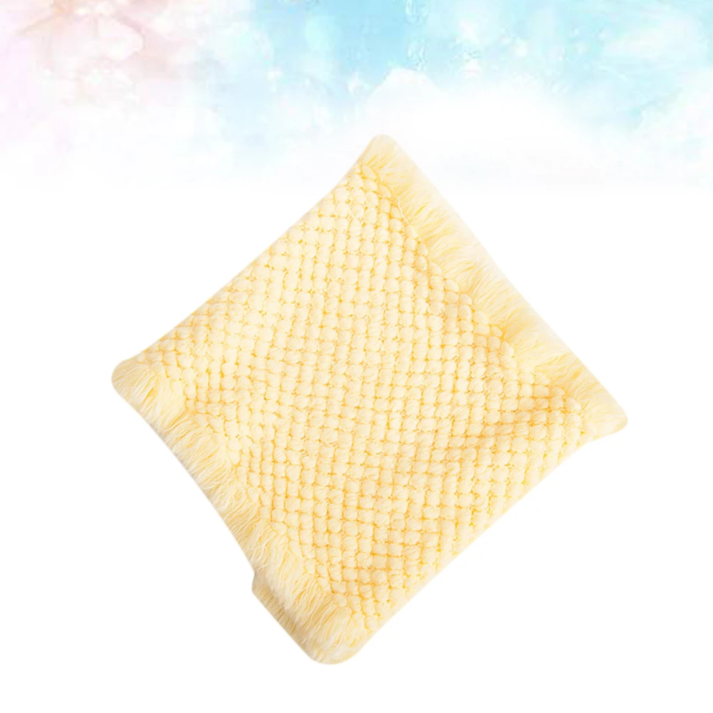 

Double Layer Baby Blanket Pineapple Pattern Yellow Photography Prop For Newborn Sessions Studio Home Use Infant Photo Props