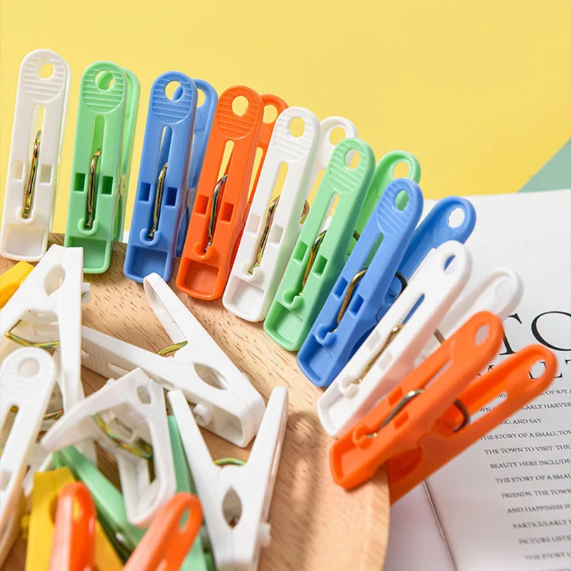 10/5Pcs Plastic Clothespins Colorful Clothes Pegs Laundry Hanging Pin Clips Household Clothespins Socks Underwear Rack Holder