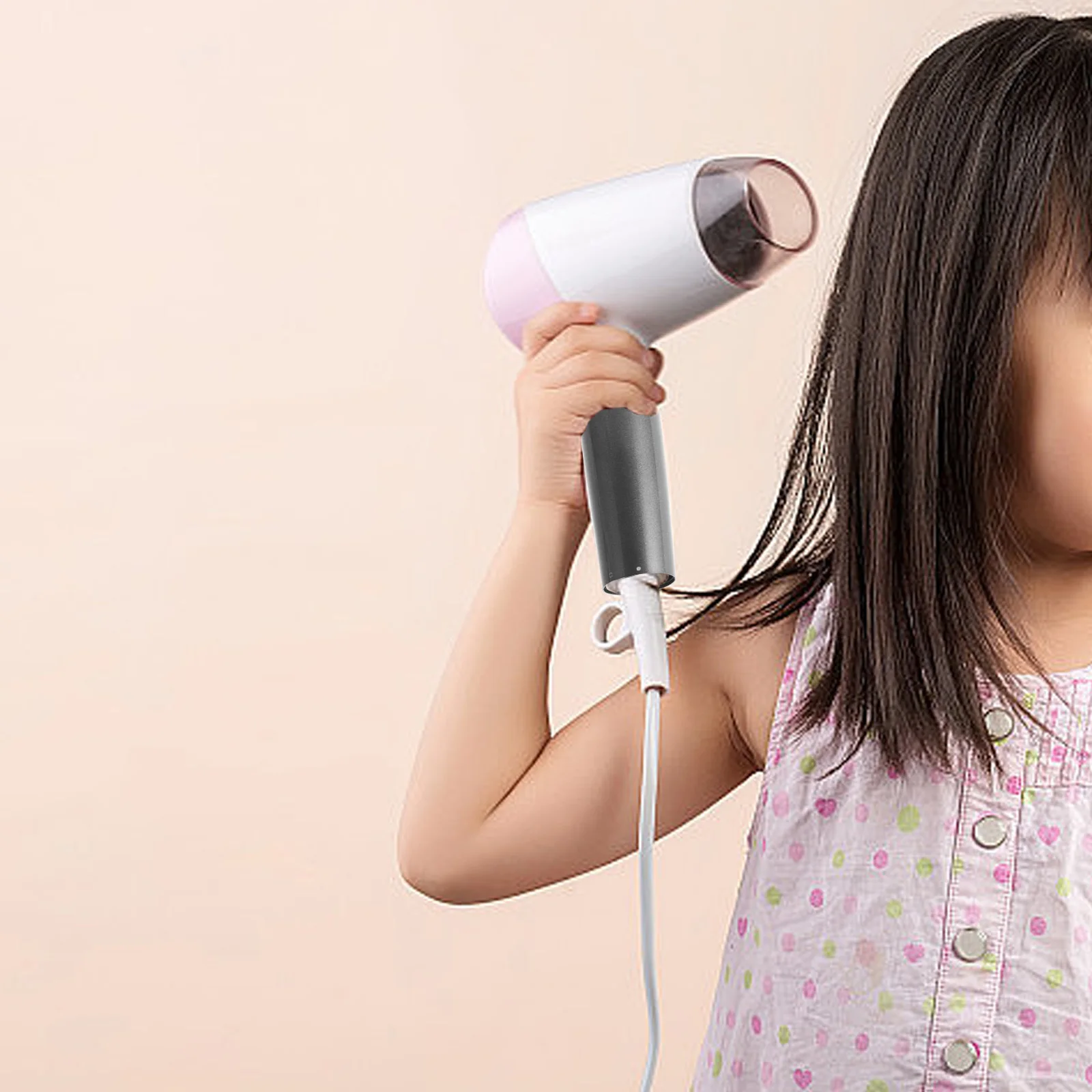 ฝาครอบเครื่องเป่าผมพลาสติก สีเงิน ทนทาน ติดตั้งง่าย ใช้ได้กับเครื่องเป่าผม Dyson ด้ามจับ DIY ซ่อมแซม