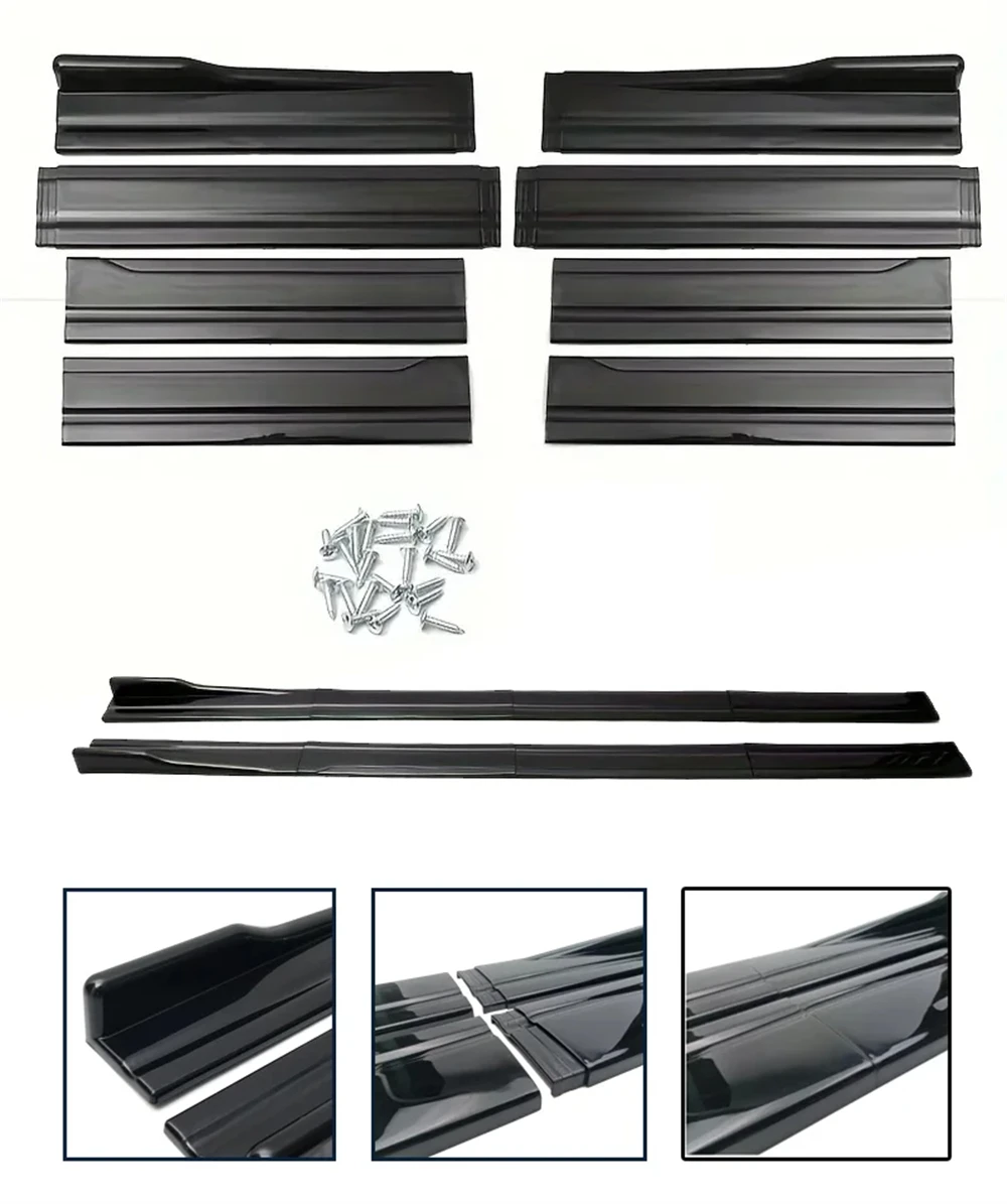 Uniwersalne nakładki progowe boczne 2.2m 86.6 cali do LEXUS IS250, BMW E90 E91 E92 E93 M3, AUDI A6 A4