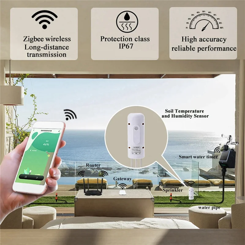 【Горячая】Интеллектуальный тестер температуры и влажности, приложение для мобильного телефона, монитор реального времени, ABS, 1 комплект