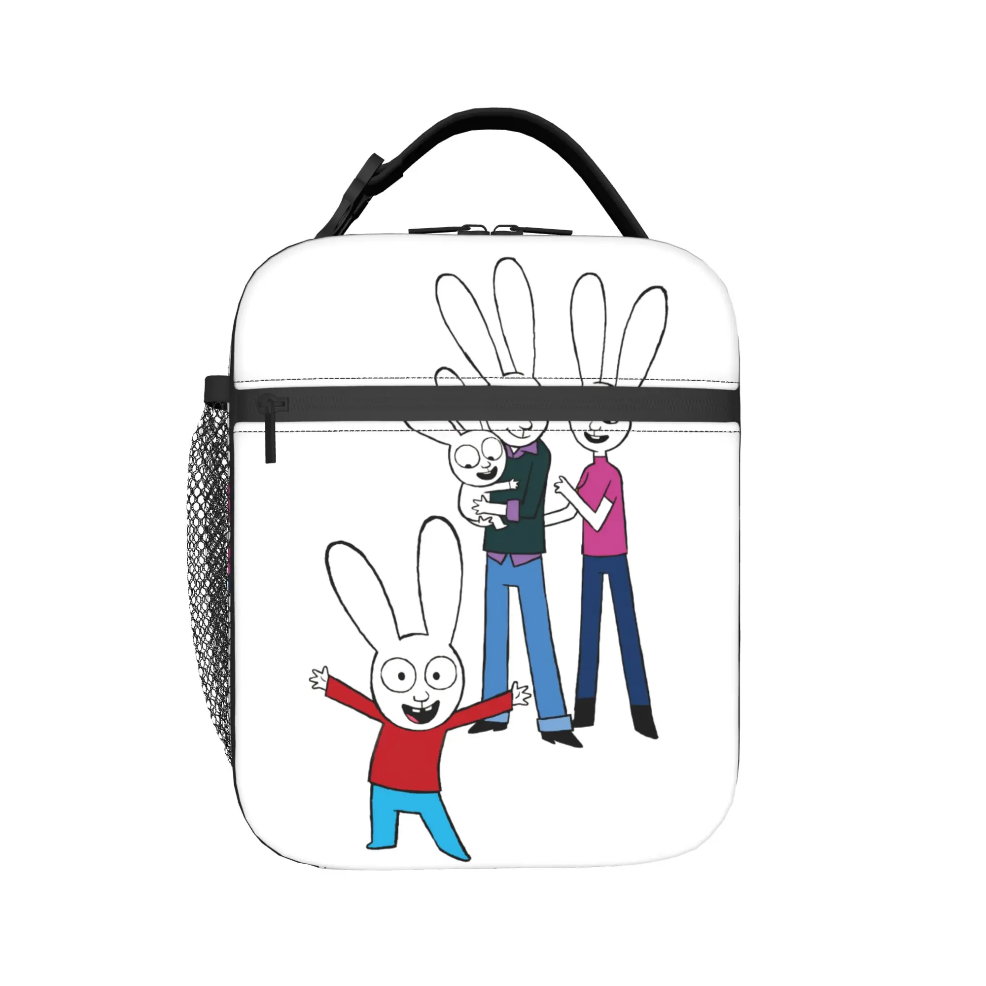 Simons Super Rabbit Post Insulated Lunch Bag Cooler Bag Reusable,Meal Container  High Capacity Tote Lunch Box Food Handbag