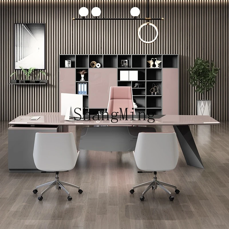 DSA paint office boss table simple modern office furniture high-end table and chair combination