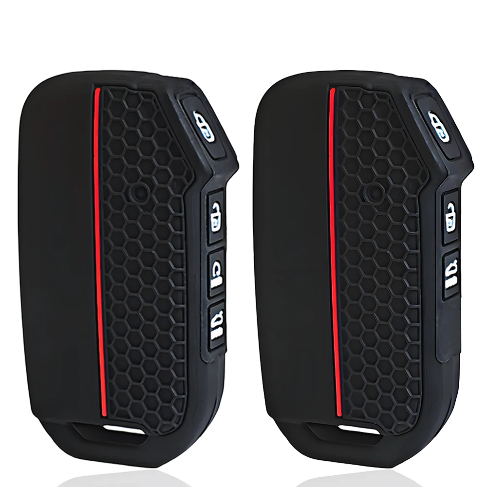 Funda para llavero con cordón para llavero, Protector para KIA Sportage R GT Stinger Sorento Ceed Cerato Forte Niro Soul Telluride Keyles