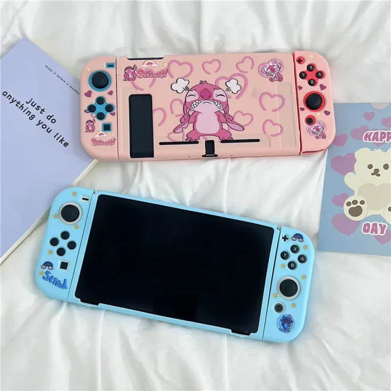 

Disney Cartoon Stitch Case for Nintendo Switch NS Tpu Painted Protective Case Oled Game Accessories Soft Shell