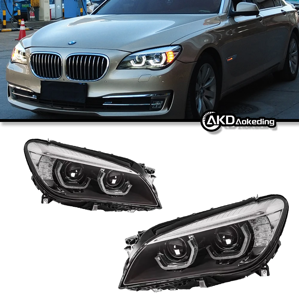 อะไหล่รถยนต์สำหรับ BMW ไฟหน้า F02 F01 2009-2014ไฟ LED กลางวันแองเจิลอายโปรเจคเตอร์คู่ตกแต่งรถยนต์