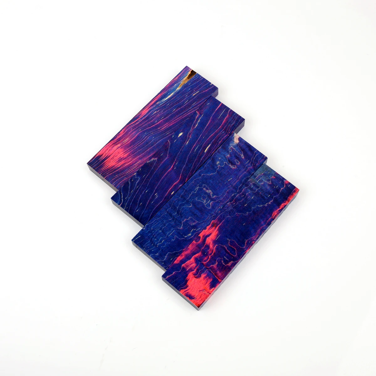 120*35*10mm Stablized wood curly birch  knife materials Knife Scales Wood Handle Blanks